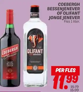 Dekamarkt Coebergh bessenjenever of olifant jonge jenever aanbieding