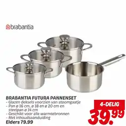 Dekamarkt Brabantia futura pannenset aanbieding