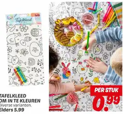 Dekamarkt Tafelkleed om in te kleuren aanbieding