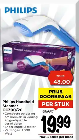 Vomar Voordeelmarkt Philips Handheld Steamer aanbieding