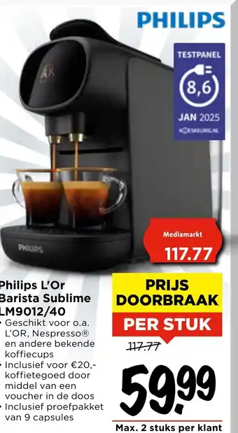 Vomar Voordeelmarkt Philips L'OrBarista Sublime aanbieding