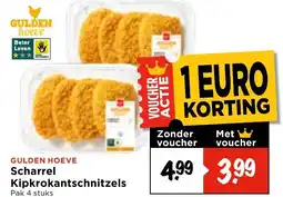 Vomar Voordeelmarkt GULDEN HOEVE Scharrel Kipkrokantschnitzels aanbieding