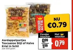 Vomar Voordeelmarkt Aardappelpartjes Toscaanse Stijl of Halve Kriel in Schil aanbieding