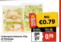 Vomar Voordeelmarkt IJsbergsla Naturel, Fijn of Melange aanbieding