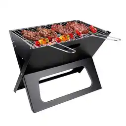 Bol.com BBQ Collection Barbecue - BBQ - Draagbaar - Opvouwbaar - losse Vuurschaal en Grillrooster - Zwart aanbieding