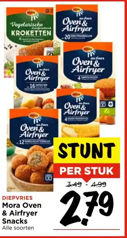 Vomar Voordeelmarkt DIEPVRIES Mora Oven & Airfryer Snacks aanbieding