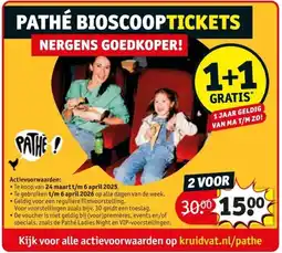 Kruidvat PATHÉ BIOSCOOPTICKETS aanbieding