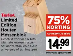 Vomar Voordeelmarkt Tefal Edition Houten Messenblok Limited aanbieding