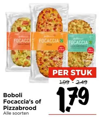 Vomar Voordeelmarkt Boboli Focaccia's of Pizzabrood aanbieding