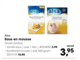 HANOS Alsa Saus en mousse 1 liter aanbieding