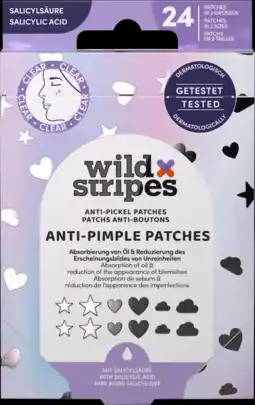 De Online Drogist Wild Stripes Pleister Anti-Pimple Patches Holo Clear aanbieding