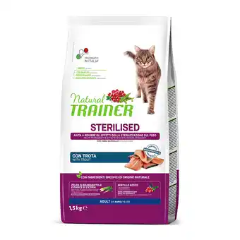 Zooplus 3kg Natural Trainer Cat Sterilised met forel droogvoer voor katten aanbieding