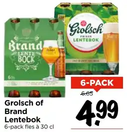 Vomar Voordeelmarkt Grolsch of Brand Lentebok aanbieding