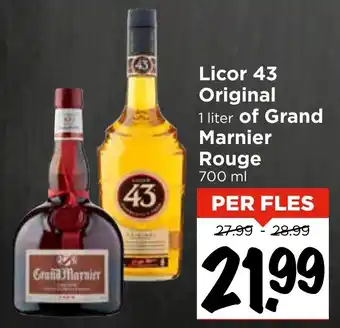 Vomar Voordeelmarkt Licor 43 Original of Grand Marnier Rouge aanbieding