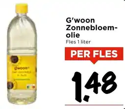 Vomar Voordeelmarkt G'woon Zonnebloemolie aanbieding