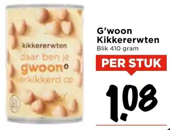 Vomar Voordeelmarkt G'woon Kikkererwten aanbieding