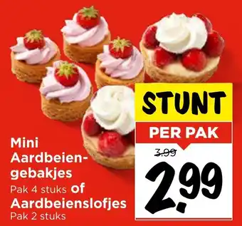 Vomar Voordeelmarkt Mini Aardbeiengebakjes of Aardbeienslofjes aanbieding