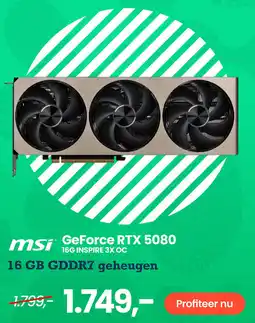 Paradigit MSI GeForce RTX 5080 aanbieding