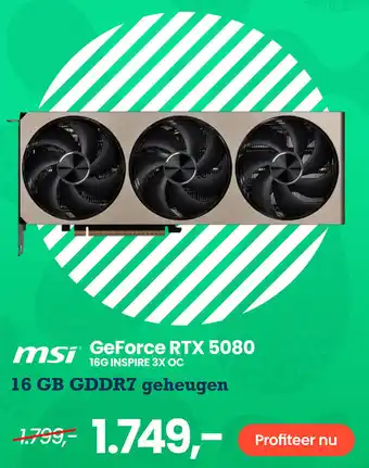 Paradigit MSI GeForce RTX 5080 aanbieding