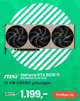 Paradigit MSI GeForce RTX 5070 Ti aanbieding