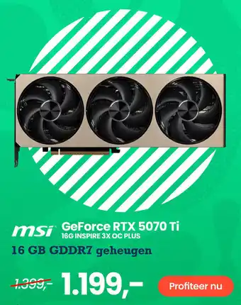 Paradigit MSI GeForce RTX 5070 Ti aanbieding