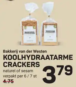 Ekoplaza Bakkerij van der westen koolhydraatarme crackers aanbieding