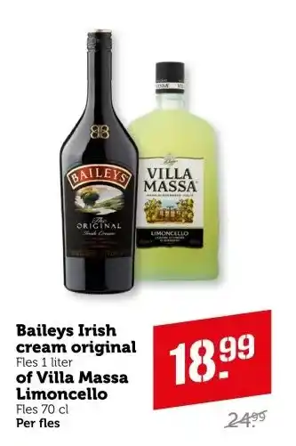 Coop Baileys Irish cream original of Villa Massa Limoncello aanbieding