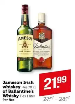 Coop Jameson Irish whiskey of Ballantine's Whisky aanbieding