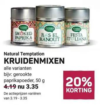 Ekoplaza Natural temptation kruidenmixen aanbieding