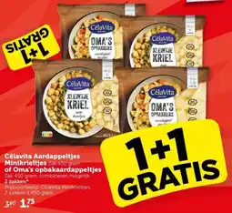 Coop Cêlavíta Aardappeltjes Minikrieltjes of Oma's opbakaardappeltjes aanbieding