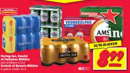 Nettorama Hertog Jan, Amstel of Heineken Blikbier Grolsch of Bavaria Blikbier aanbieding