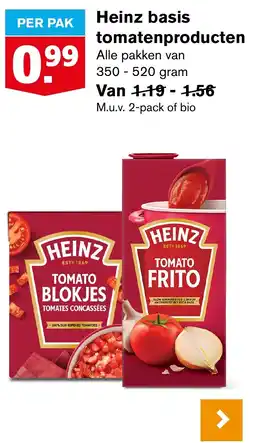 Hoogvliet Heinz basis tomatenproducten aanbieding