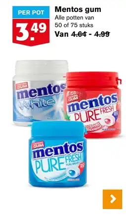 Hoogvliet Mentos gum aanbieding