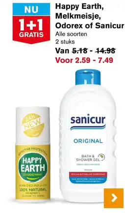 Hoogvliet Happy Earth, Melkmeisje,  Odorex of Sanicur aanbieding