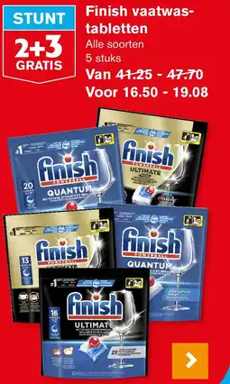 Hoogvliet Finish vaatwas tabletten aanbieding