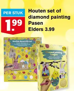 Hoogvliet Houten set of diamond painting  Pasen aanbieding