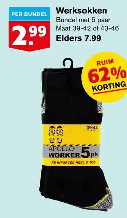 Hoogvliet Werksokken aanbieding