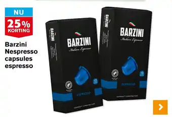 Hoogvliet Barzini Nespresso capsules espresso aanbieding