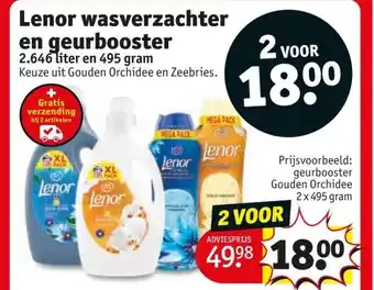 Kruidvat Lenor wasverzachter en geurbooster aanbieding