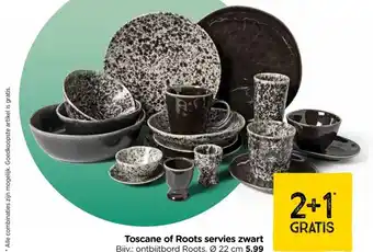 Xenos Toscane of Roots servies zwart aanbieding