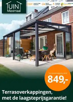 Tuinmaximaal Tuin Maximaal Terrasoverkapping aanbieding