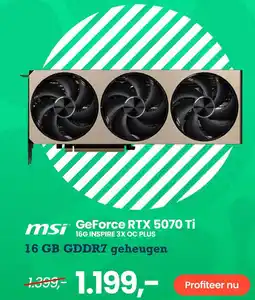 Paradigit msi GeForce RTX 5070 Ti 16G INSPIRE 3X OC PLUS aanbieding