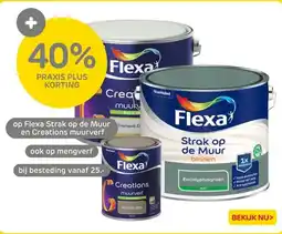 Praxis Flexa Strak op de Muur en Creations muurverf aanbieding