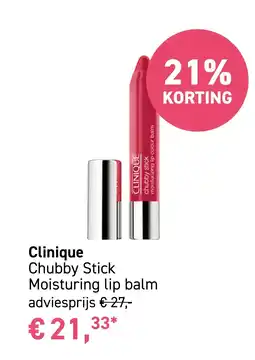 Mooi parfumerie Clinique Chubby Stick Moisturing lip balm aanbieding