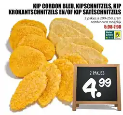 MCD Supermarkt KIP CORDON BLEU, KIPSCHNITZELS, KIP KROKANTSCHNITZELS EN/OF KIP SATÉSCHNITZELS aanbieding