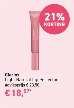 Mooi parfumerie Clarins Light Natural Lip Perfector aanbieding