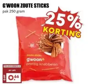 MCD Supermarkt G'WOON ZOUTE STICKS aanbieding