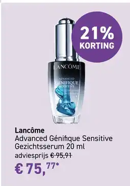 Mooi parfumerie Lancôme Advanced Génifique Sensitive Gezichtsserum 20 ml aanbieding