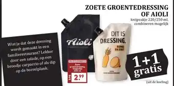 MCD Supermarkt ZOETE GROENTEDRESSING OF AIOLI aanbieding