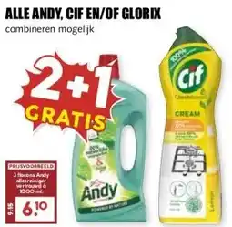 MCD Supermarkt ALLE ANDY, CIF EN/OF GLORIX aanbieding